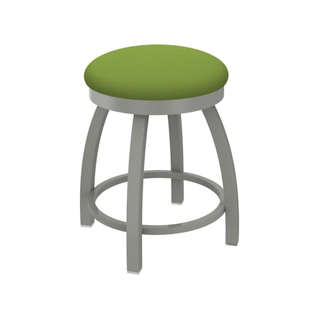 Holland Bar Stool Co 18" Swivel Vanity Stool, Nickel Finish, Canter Kiwi Green Seat 80218AN009